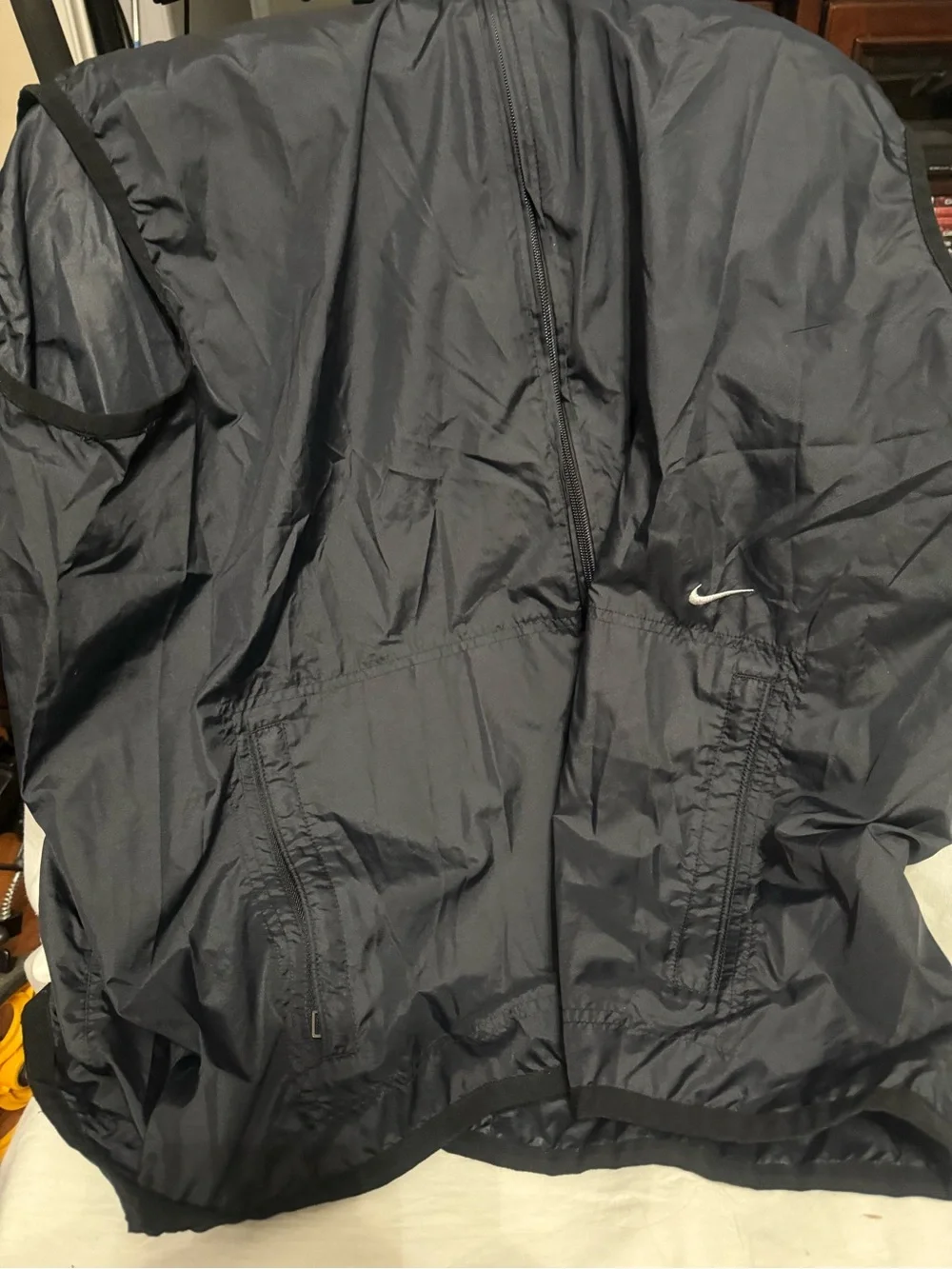 Nike Black Sleeveless Zip Windbreaker Vest
